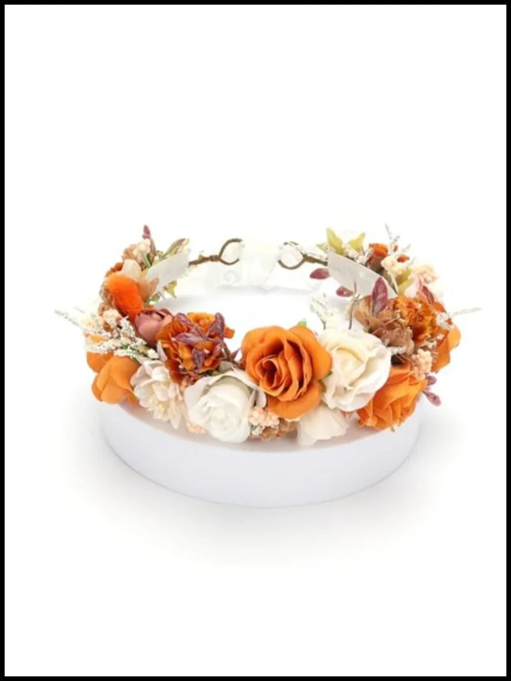 Handcrafted Silk Flower Crown Headband Adjustable for Girls Birthday Parties